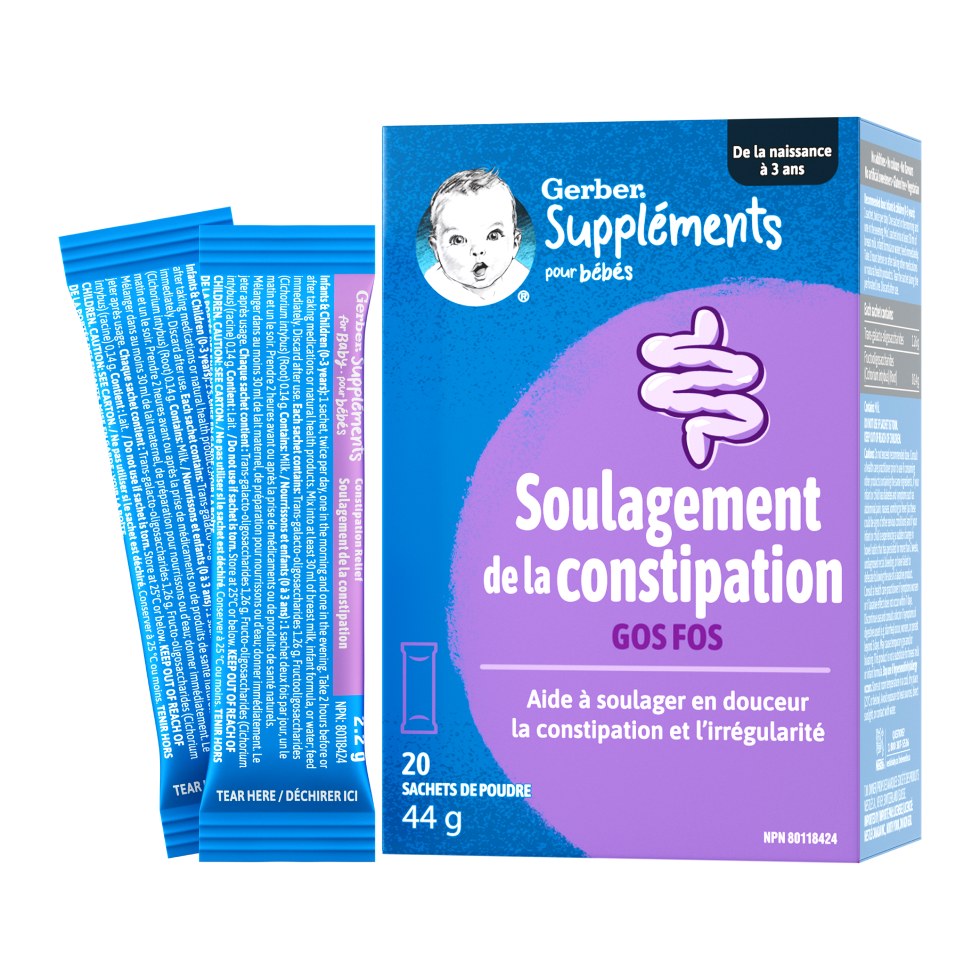 Suppléments GERBER, Soulagement de la constipation, sachets de poudre