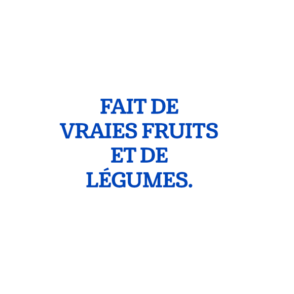 FAIT DE VRAIES FRUITS ET DE LÉGUMES. FAIT DE VRAIES FRUITS ET DE LÉGUMES.